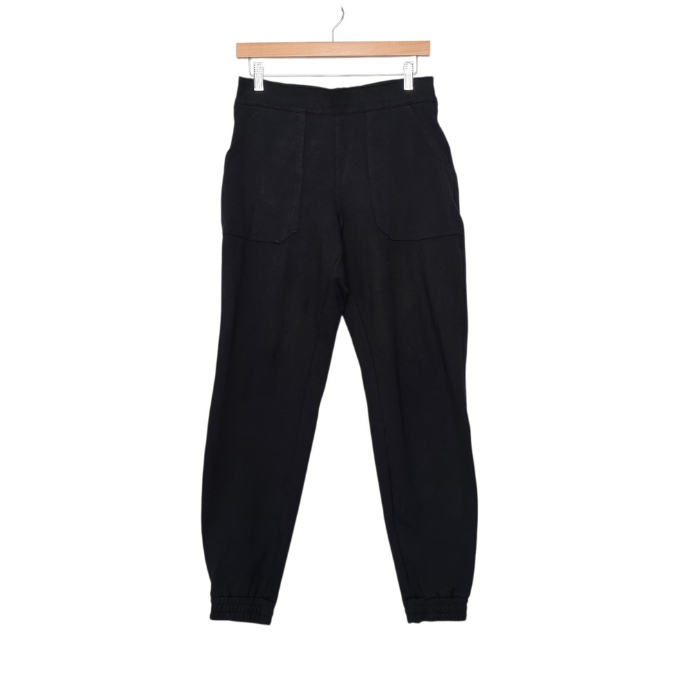 Spanx Womens Black Ponte High Rise Jogger‎ Pants Tapered Pockets Size Medium